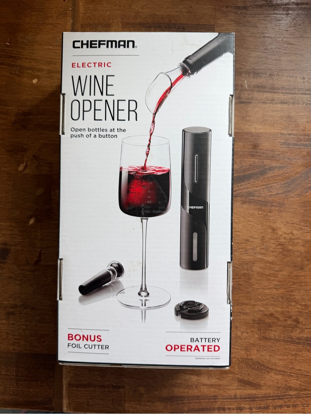 Chefman Electric Wine Opener - Black